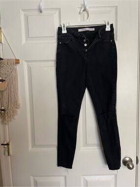 Tinseltown Women’s size 3 High-Waisted Black Women’s Button-Fly Jeans